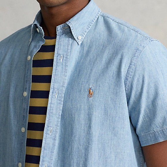 Polo Ralph Lauren Classic Fit Chambray Shirt Size Small - Picture 13 of 13